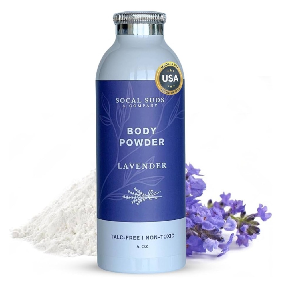 SoCal Suds & Company Natural Body Baby Powder Lavender 4oz, 1-Pack